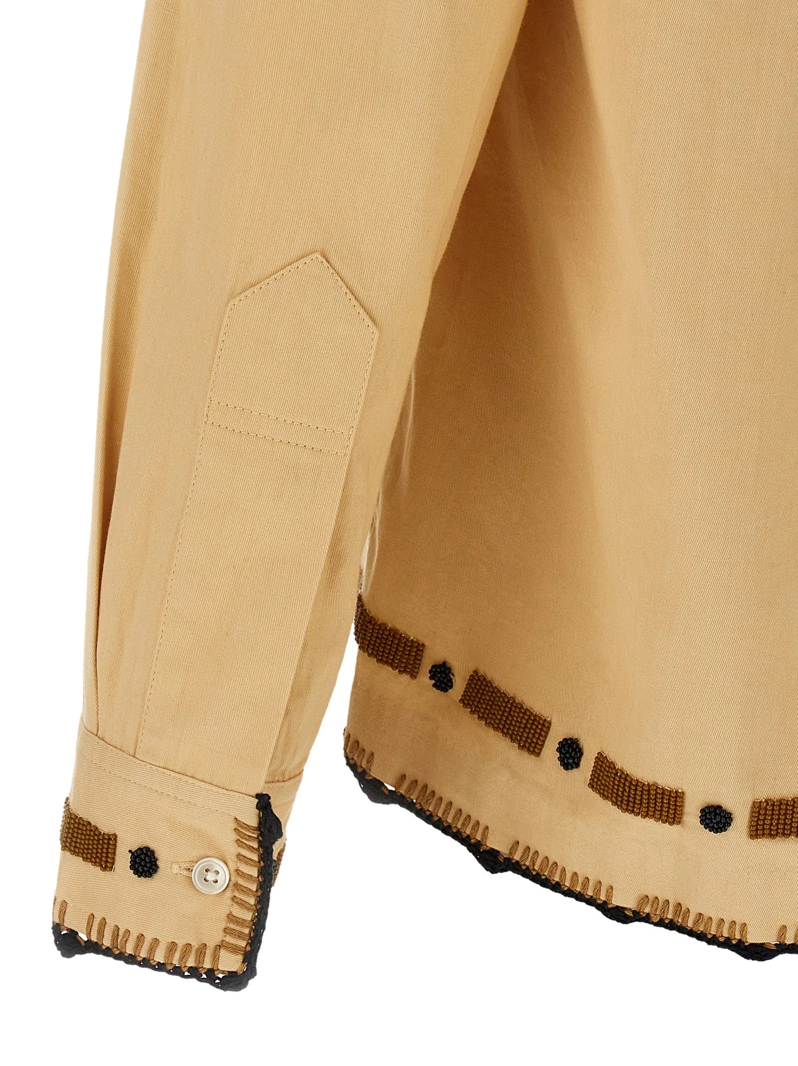BODE Beige Cotton Blouse - L