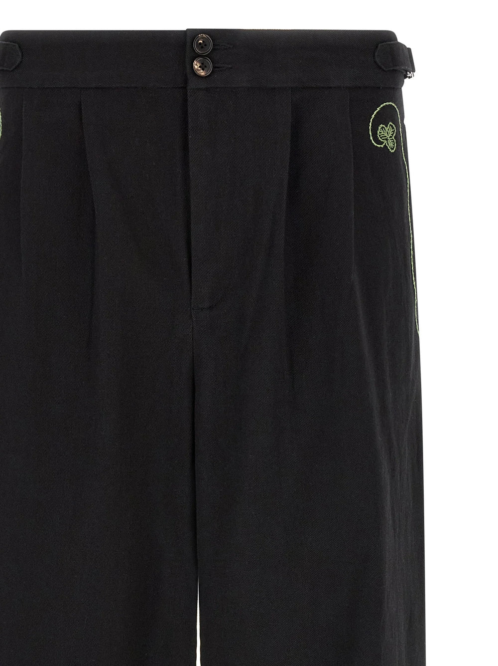 BODE Black Cotton Casual Pants - W34