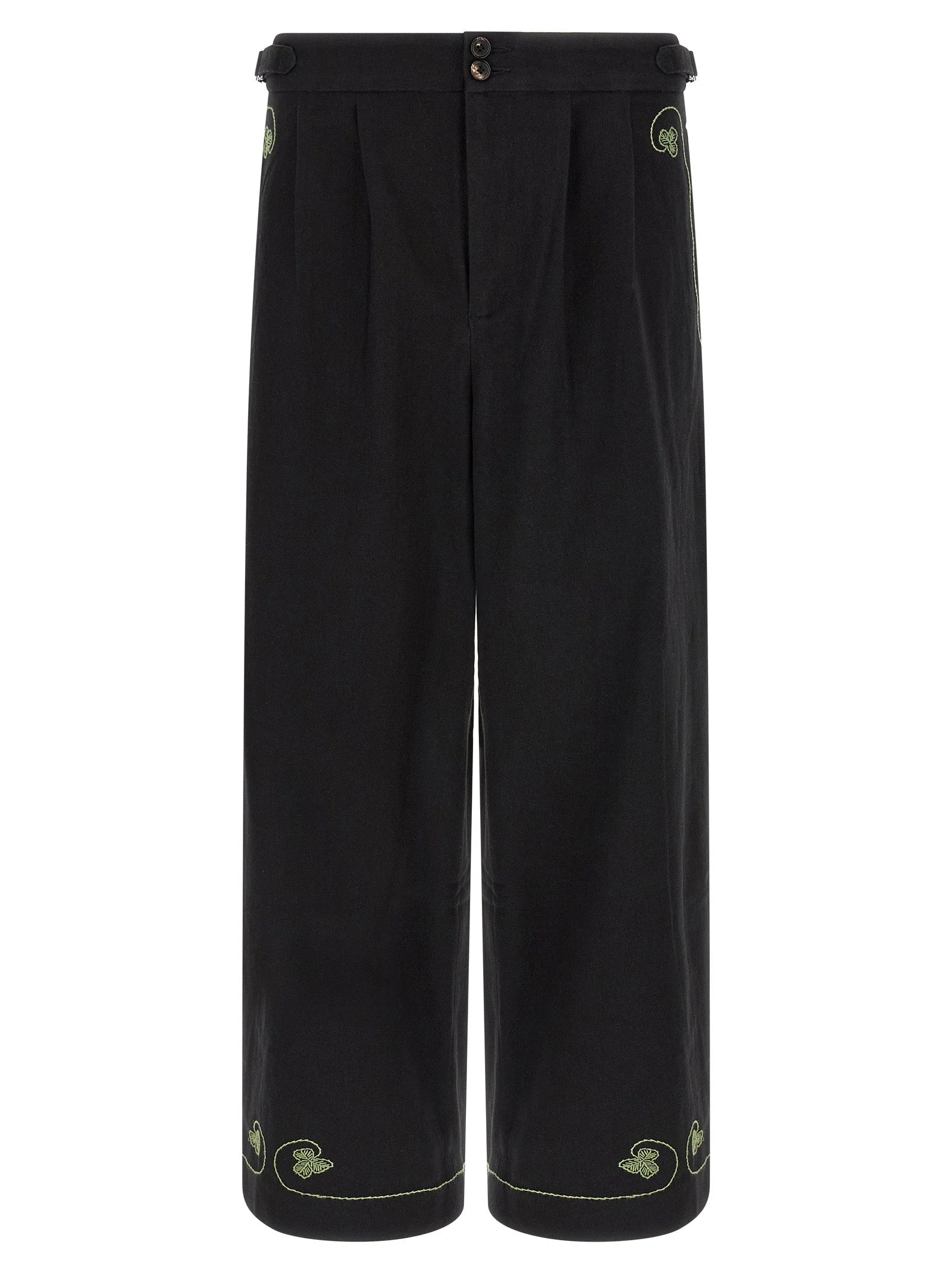 BODE Black Cotton Casual Pants - W34