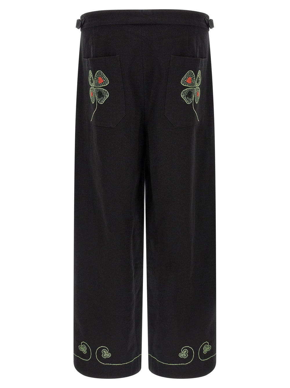 BODE Black Cotton Casual Pants - W34