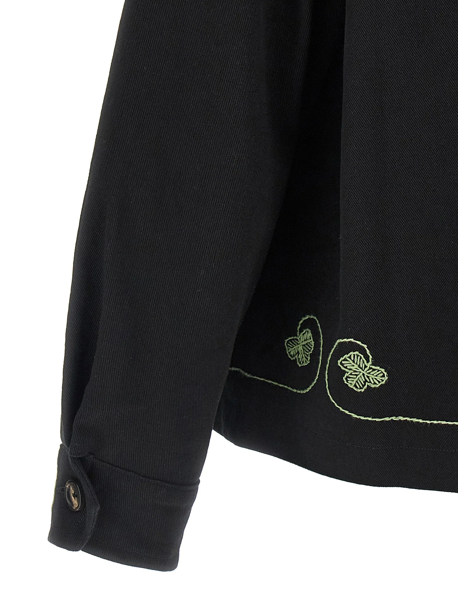 BODE Black Cotton Full-Length Jacket - XXL