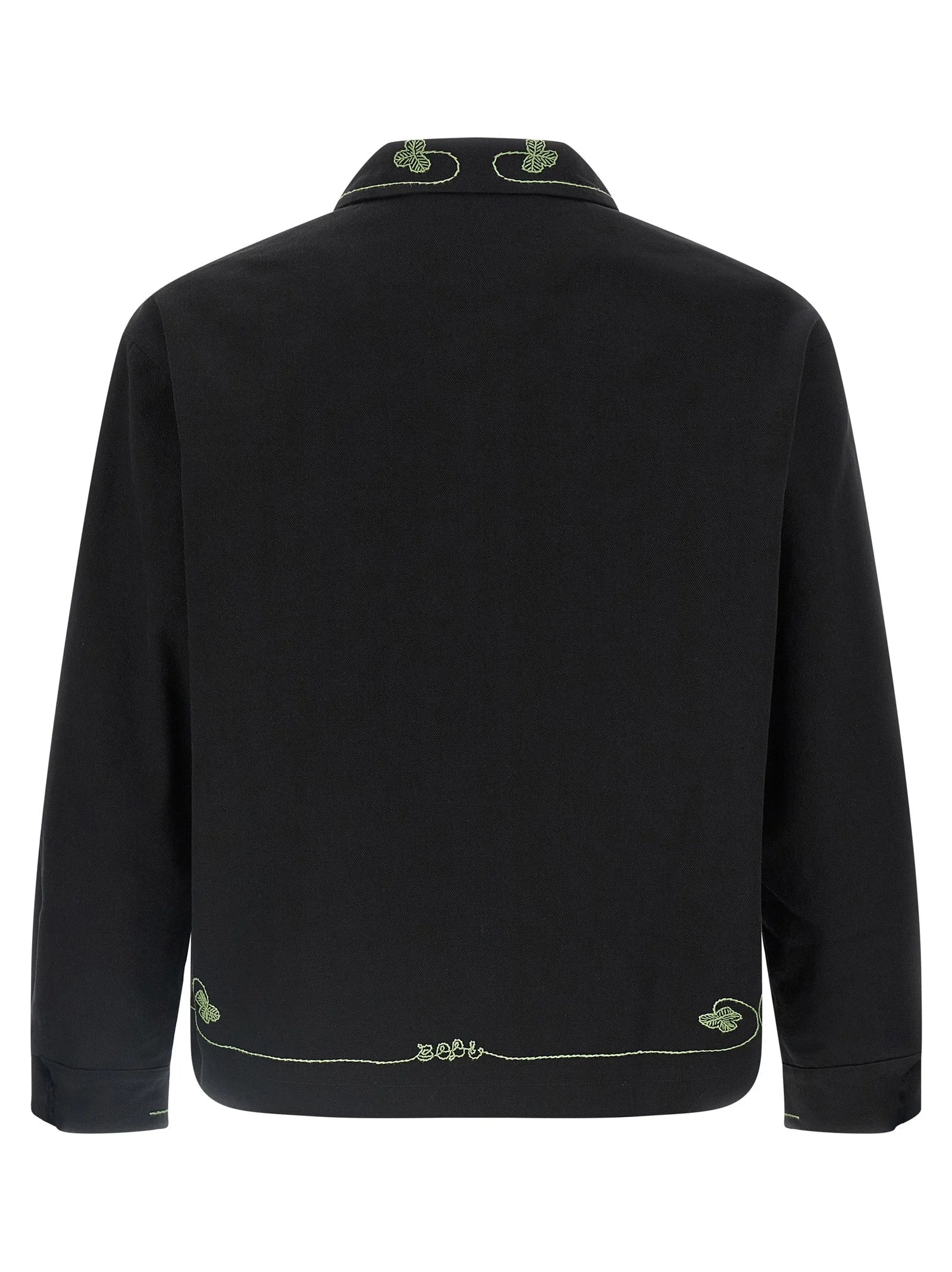 BODE Black Cotton Full-Length Jacket - XXL