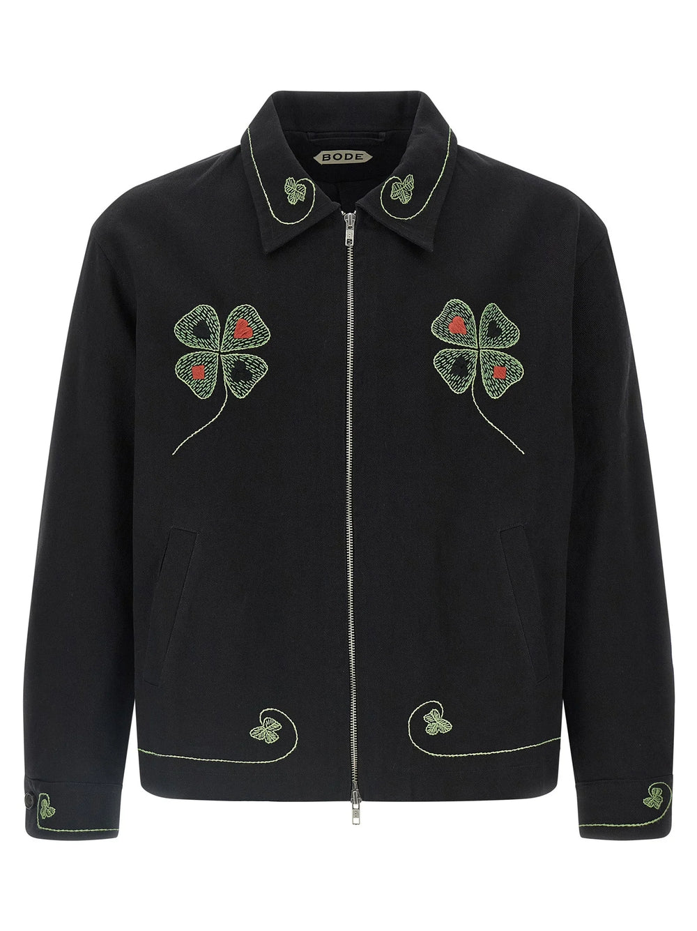 BODE Black Cotton Full-Length Jacket - XXL