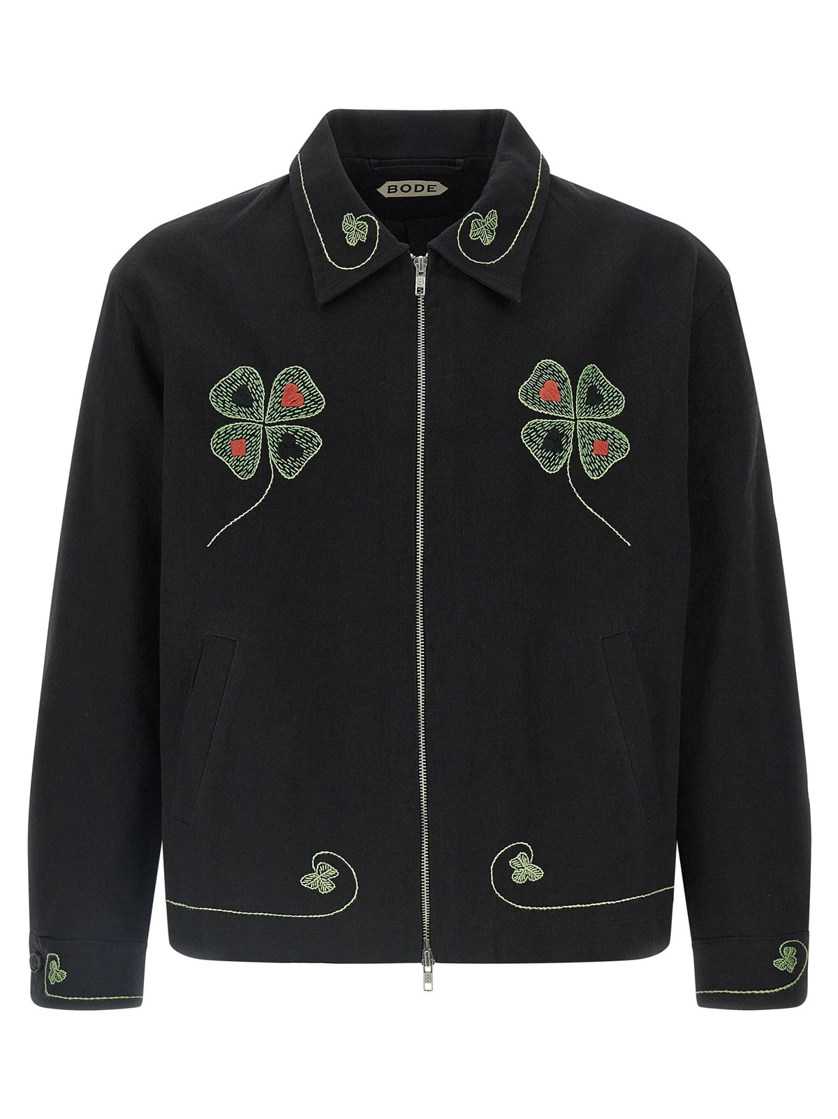 BODE Black Cotton Full-Length Jacket - XXL
