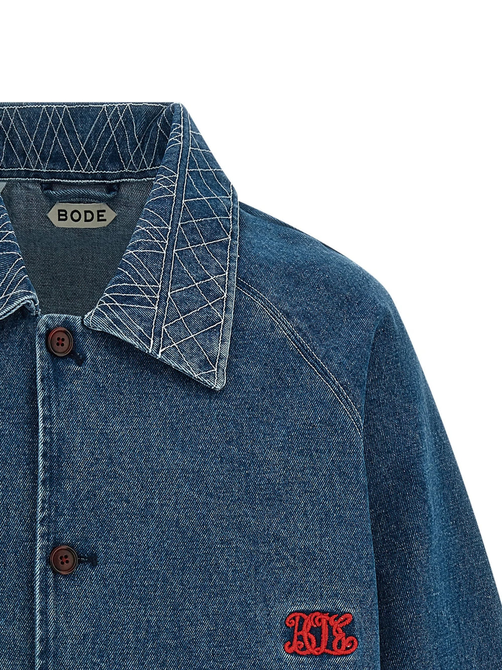 BODE Blue Cotton Denim Jacket