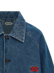 BODE Blue Cotton Denim Jacket