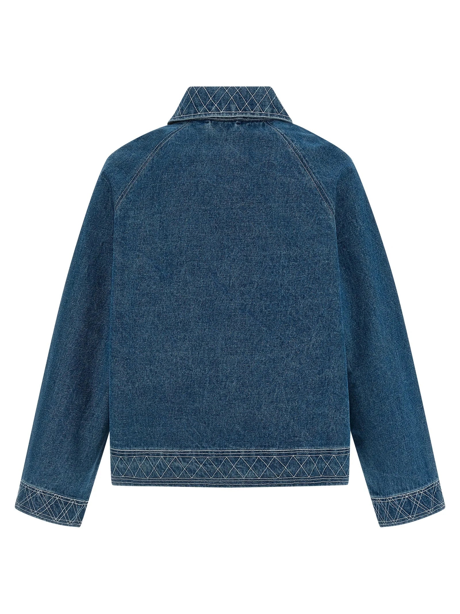 BODE Blue Cotton Denim Jacket