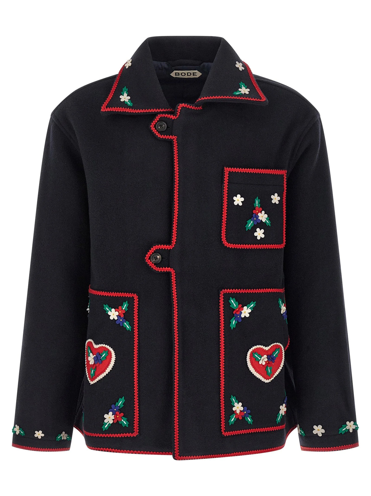 BODE Blue Wool Full-Length Jacket - XL