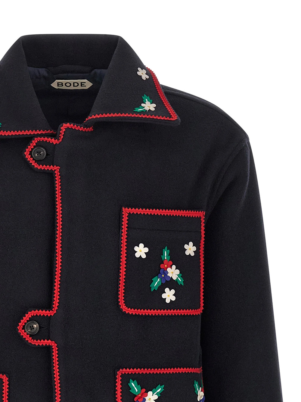 BODE Blue Wool Full-Length Jacket - XL