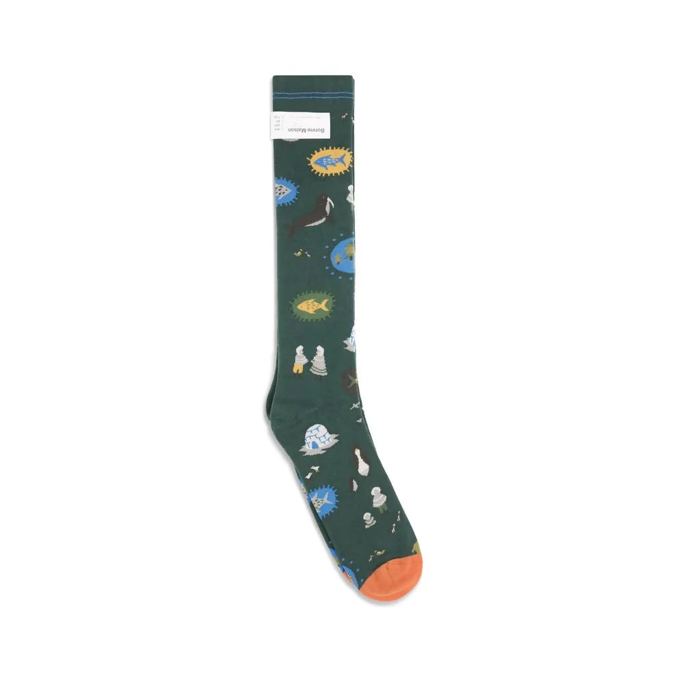 Bonne Maison North Pole patterned Socks - Knee Socks
