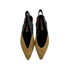 Borbonese Beige Leather Women Ballet Flat - EU37/US7