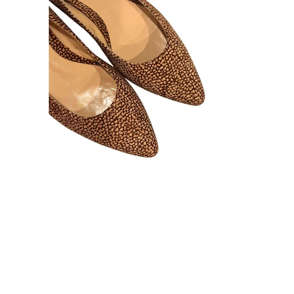 Borbonese Beige Leather Women Sandal - EU37/US7