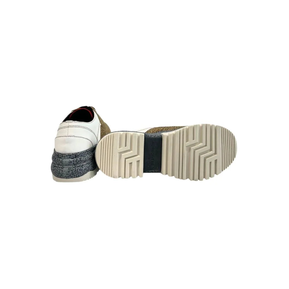 Borbonese Beige Leather Women Sneaker