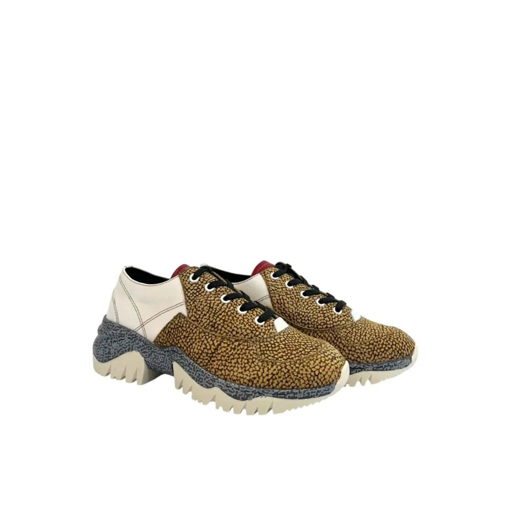 Borbonese Beige Leather Women Sneaker