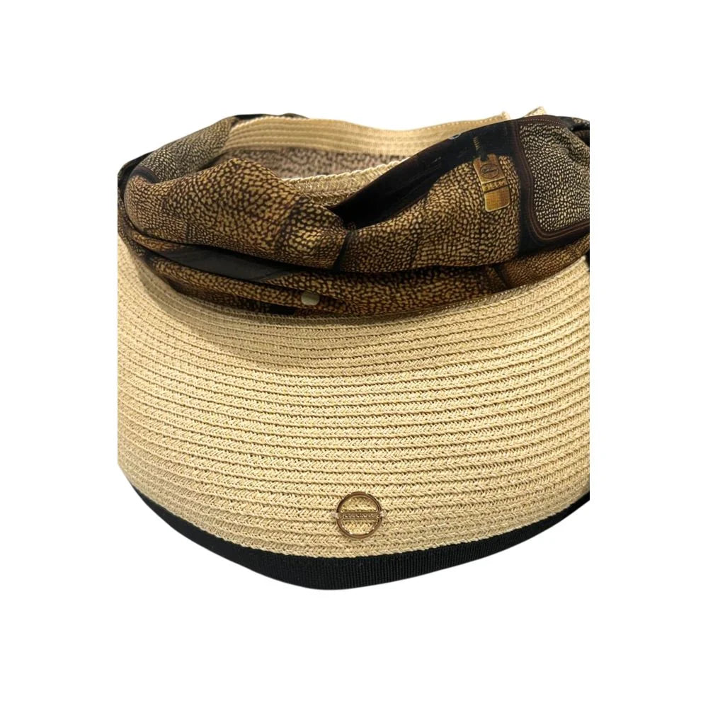 Borbonese Beige Papier Women Hat With Scarf - UNI