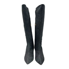 Borbonese Black Genuine Leather Women Boot - EU37/US7