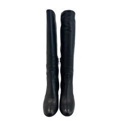 Borbonese Black Leather Women Boot - EU37/US7