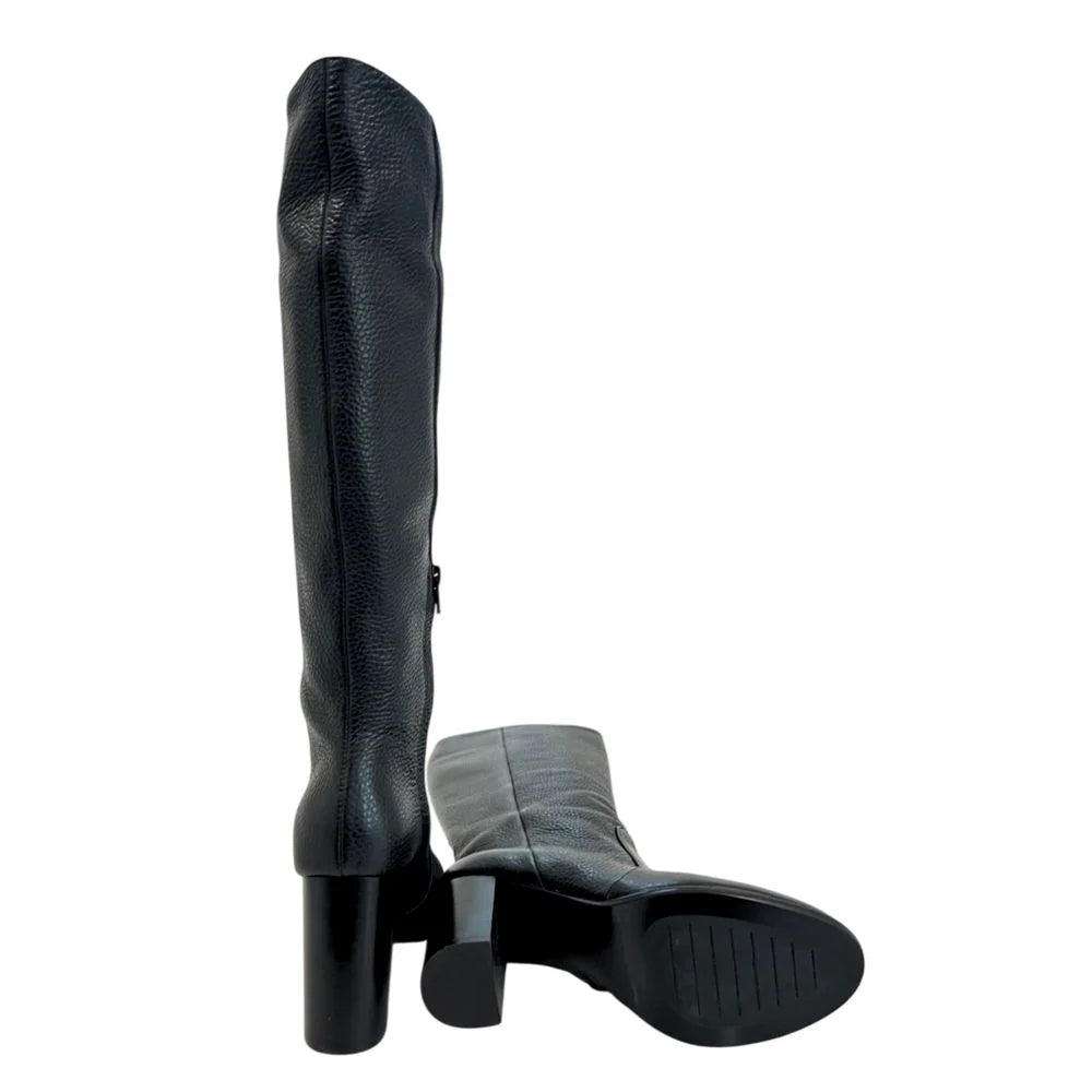 Borbonese Black Leather Women Boot - EU37/US7