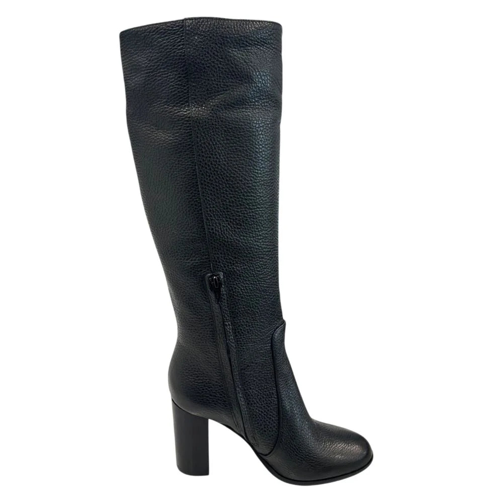 Borbonese Black Leather Women Boot - EU37/US7