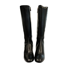 Borbonese Black Leather Women Boot - EU40/US10