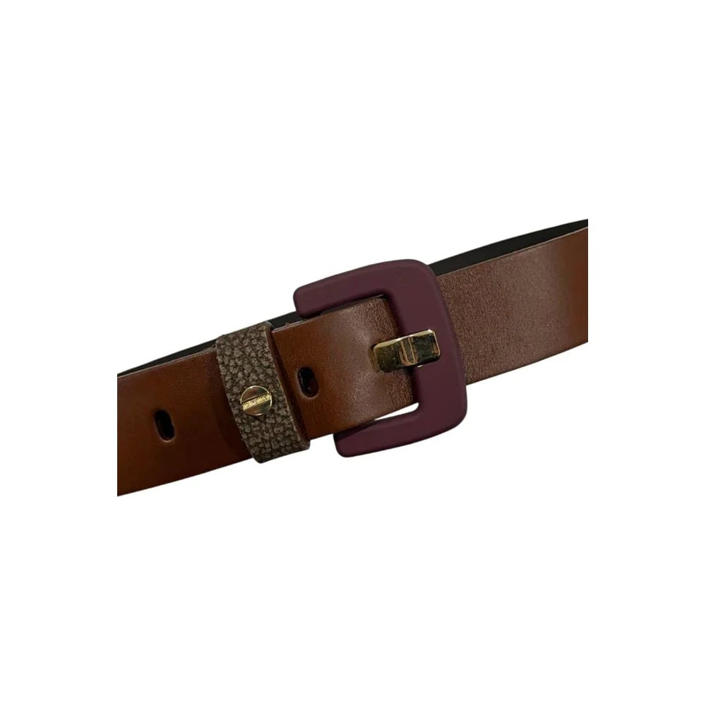 Borbonese Brown Genuine Leather Women Belt - UNI