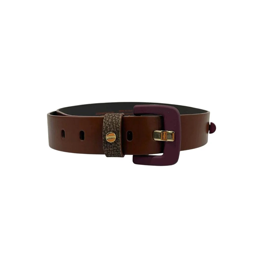 Borbonese Brown Genuine Leather Women Belt - UNI