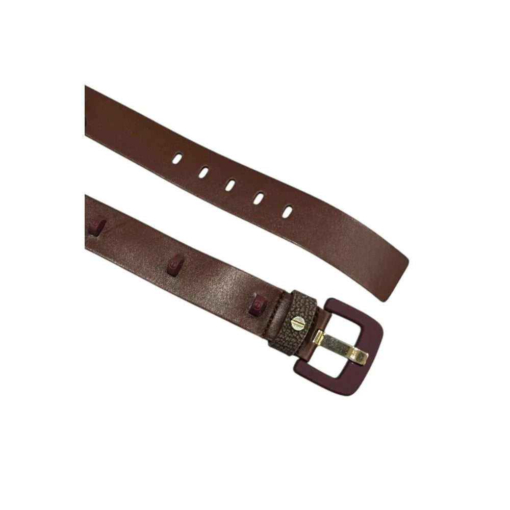 Borbonese Brown Genuine Leather Women Belt - UNI