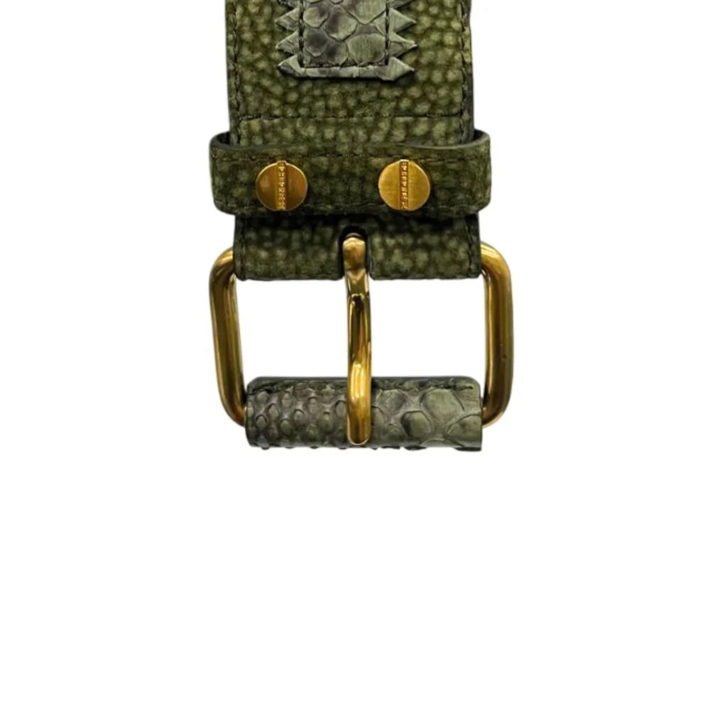 Borbonese Green Genuine Leather Women Belt - UNI