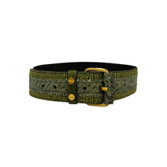 Borbonese Green Genuine Leather Women Belt - UNI