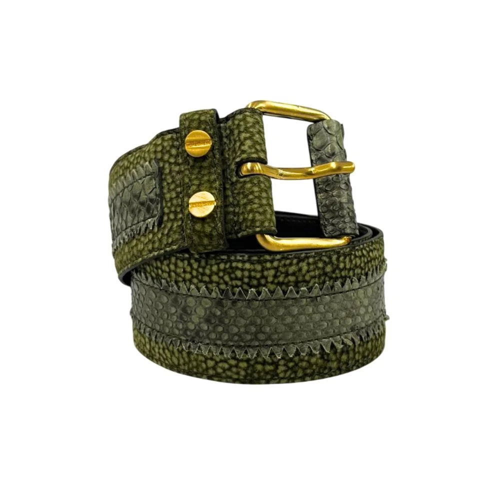Borbonese Green Genuine Leather Women Belt - UNI