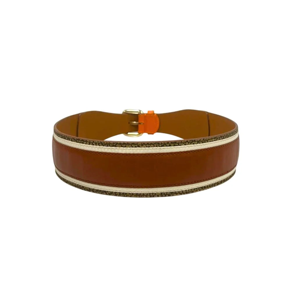 Borbonese Orange Leather Women Belt - UNI