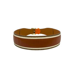 Borbonese Orange Leather Women Belt - UNI