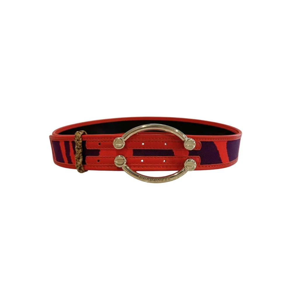 Borbonese Orange Leather Women Belt - UNI