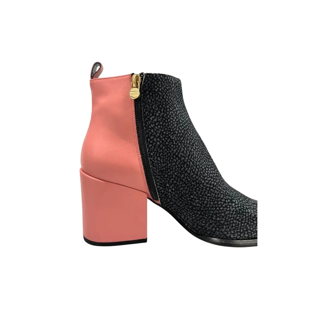 Borbonese Pink Genuine Leather Women Boot - EU37/US7