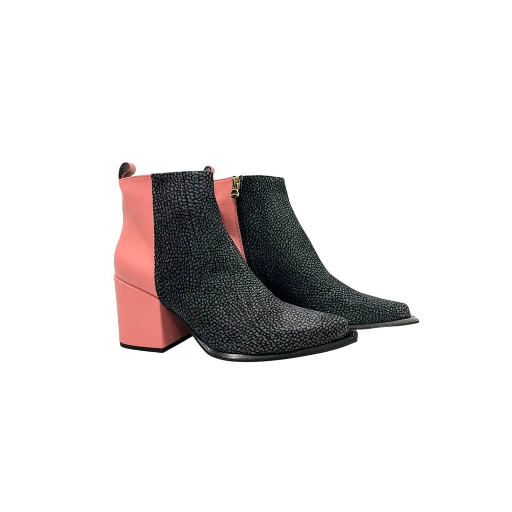 Borbonese Pink Genuine Leather Women Boot - EU37/US7