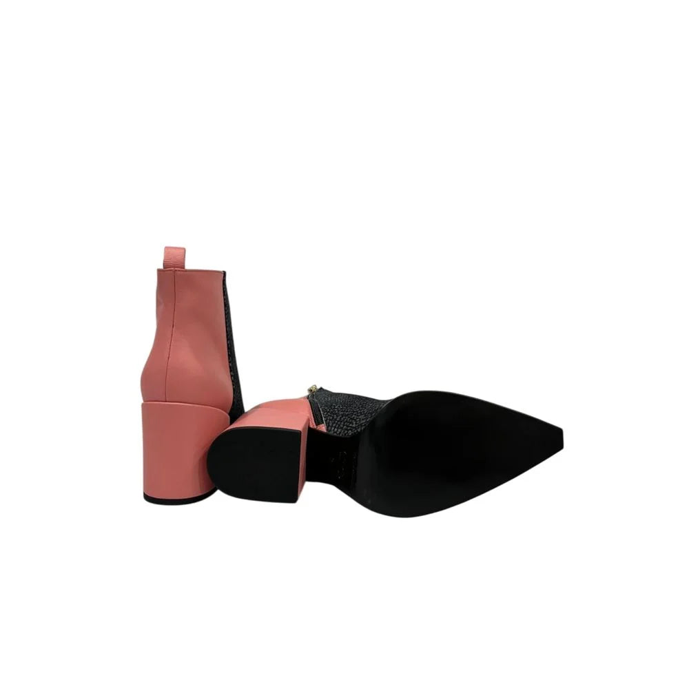 Borbonese Pink Genuine Leather Women Boot - EU37/US7