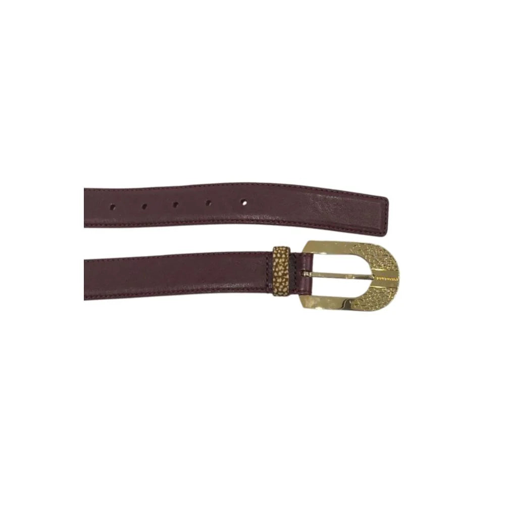 Borbonese Red Leather Women Belt - UNI