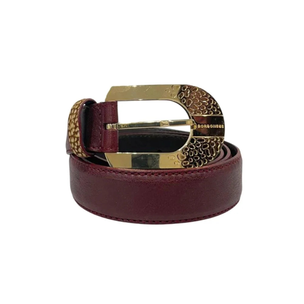 Borbonese Red Leather Women Belt - UNI