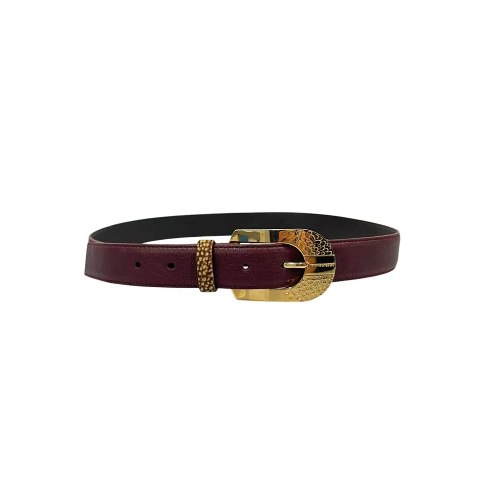 Borbonese Red Leather Women Belt - UNI
