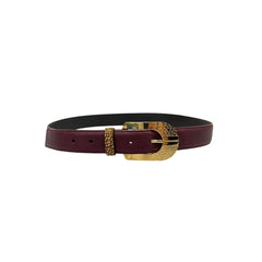 Borbonese Red Leather Women Belt - UNI
