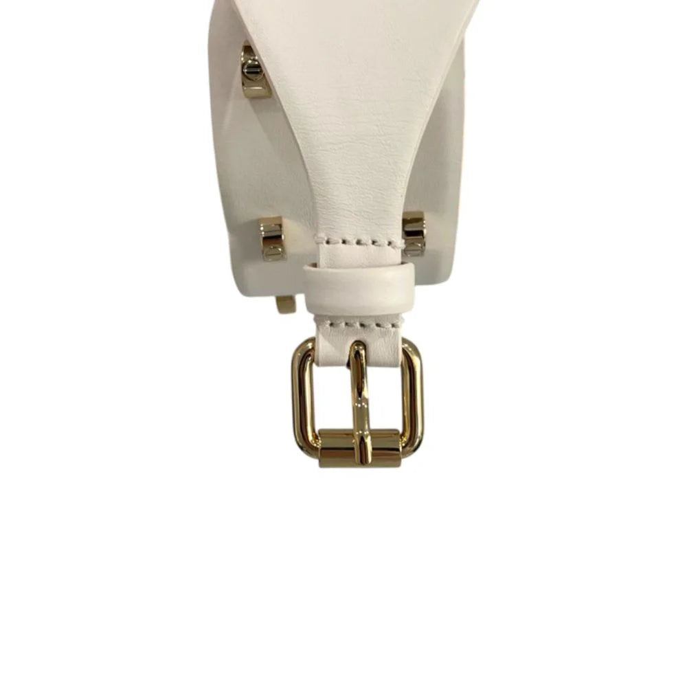 Borbonese White Genuine Leather Women Belt - UNI