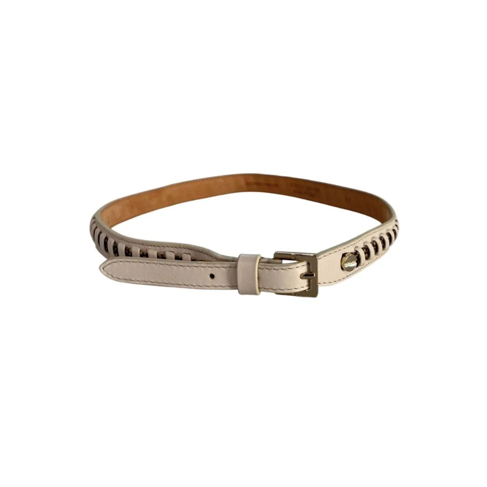 Borbonese White Leather Women’s Belt - UNI