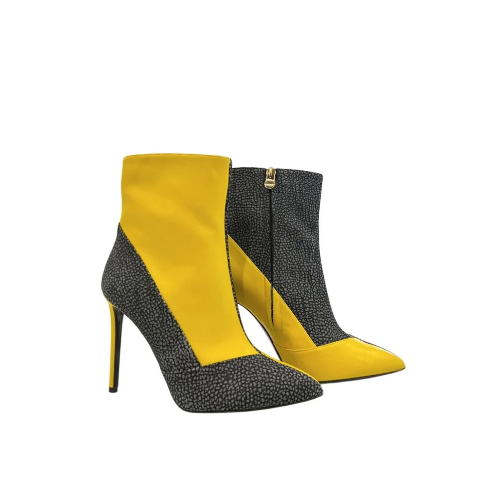 Borbonese Yellow Genuine Leather Women Boot - EU37/US7