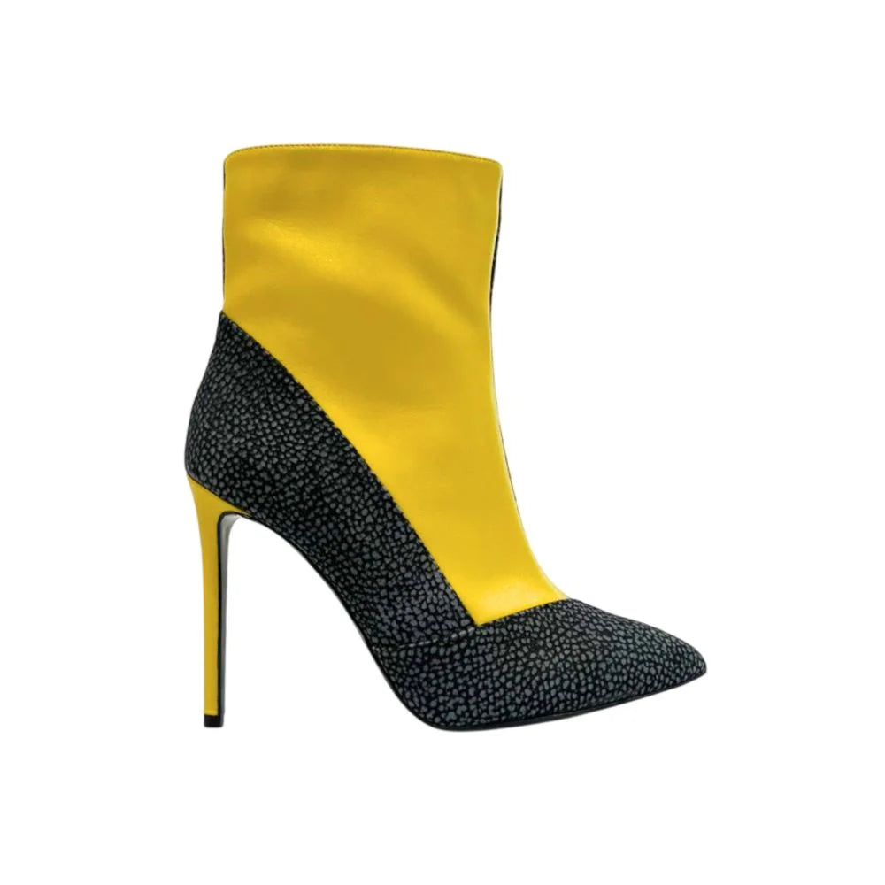 Borbonese Yellow Genuine Leather Women Boot - EU37/US7