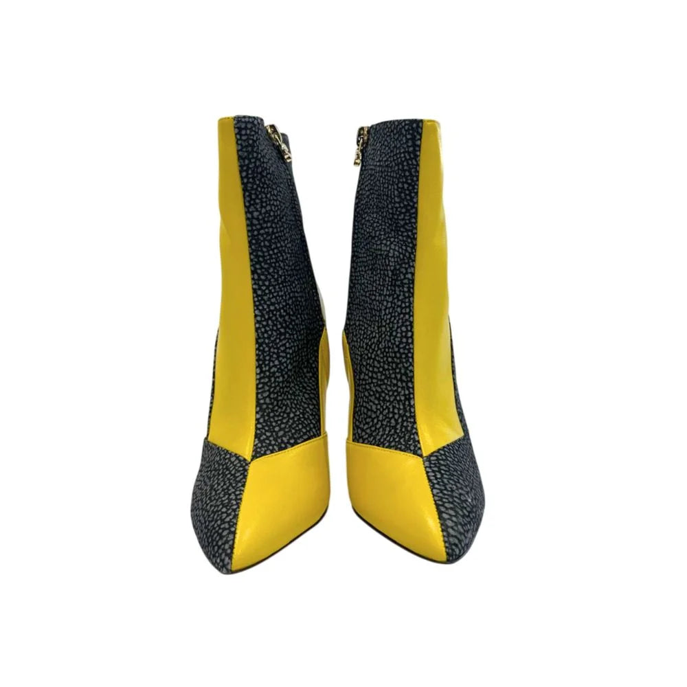 Borbonese Yellow Genuine Leather Women Boot - EU37/US7