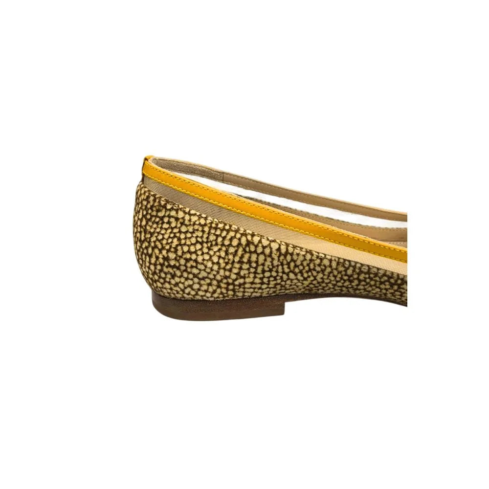 Borbonese Yellow Leather Women Sandal - EU37/US7