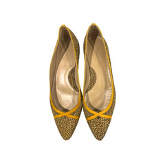 Borbonese Yellow Leather Women Sandal - EU37/US7