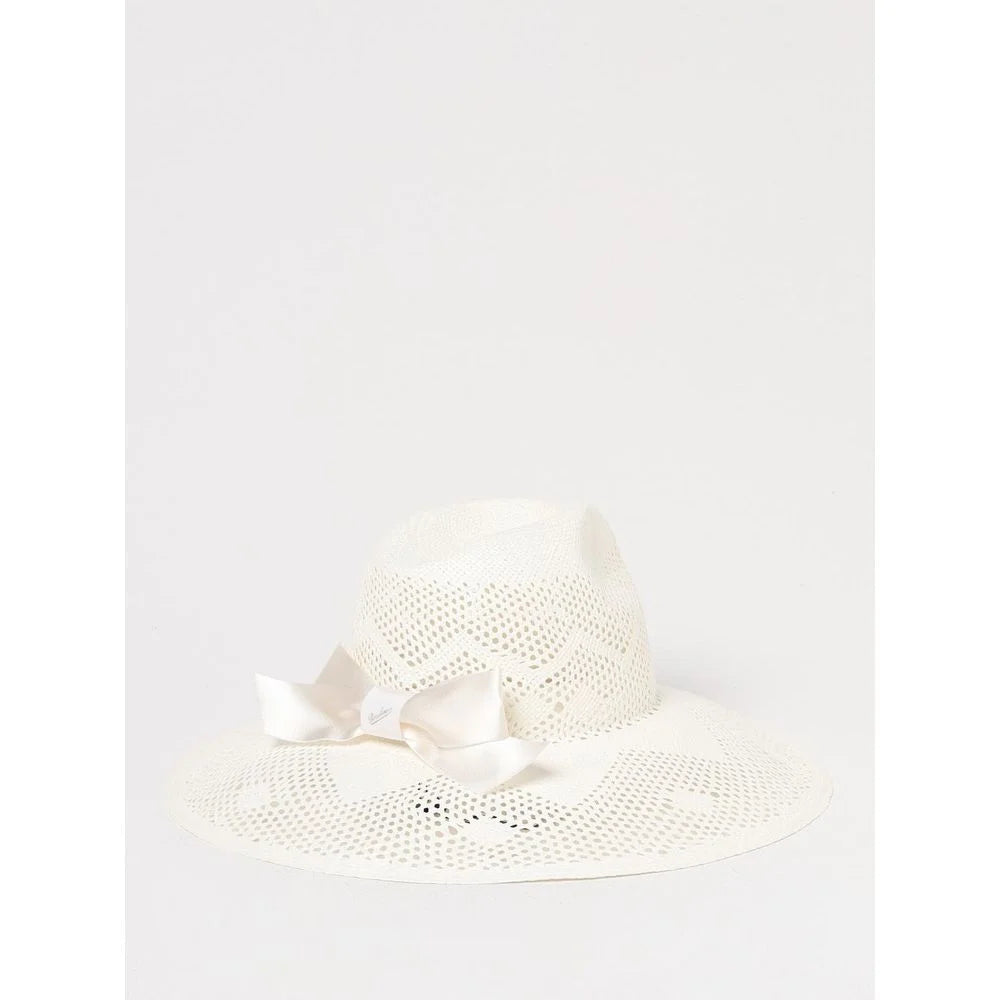 Borsalino White Paper Straw Sunhat - M