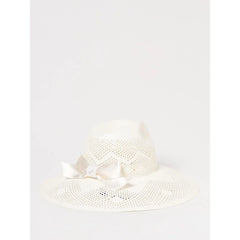 Borsalino White Paper Straw Sunhat - M