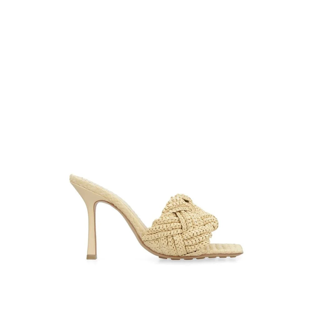 Bottega Veneta Beige Raffia Mules - EU39.5/US9.5